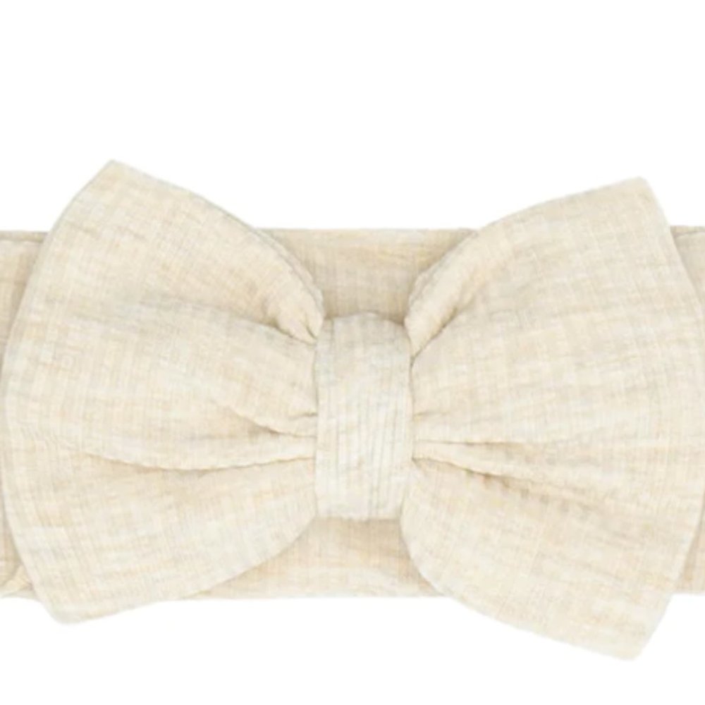 Little Sleepies Oatmeal Luxe Bow